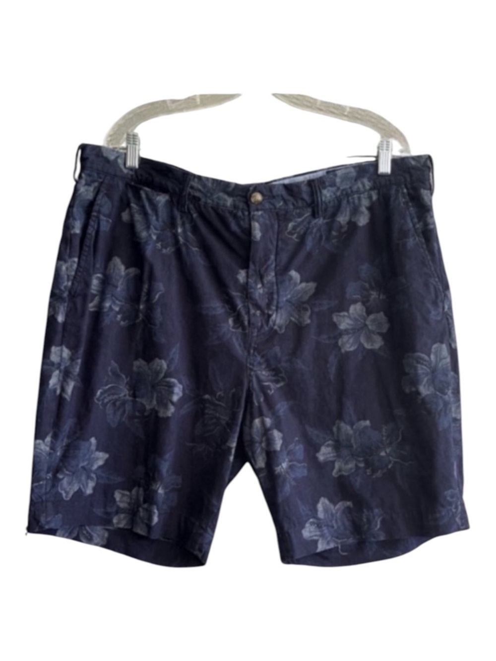 Polo Ralph Lauren Cotton Shorts Classic Fit Flat Front Tropical Blue Waist 40